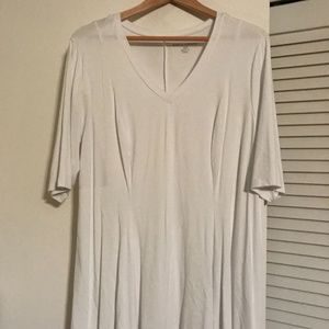 Jessica London Fit & Flare White Tunic